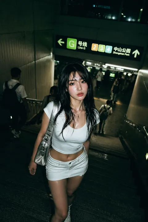 stylish young East Asian w...